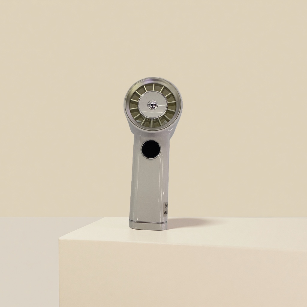 USB charging handheld fan, metal body, three-speed wind force, essential for office and study cooling Specification image