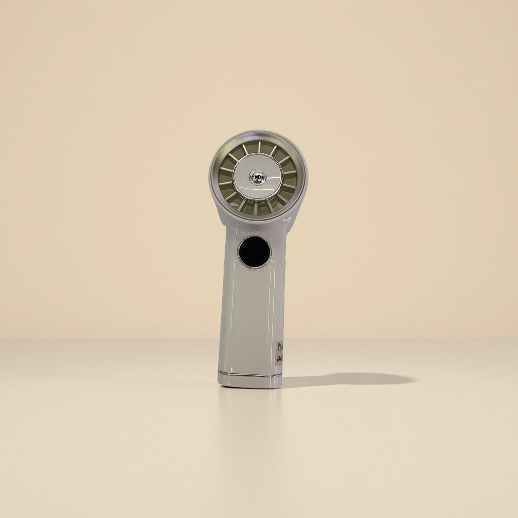 USB charging handheld fan, metal body, three-speed wind force, essential for office and study cooling Application Scenario