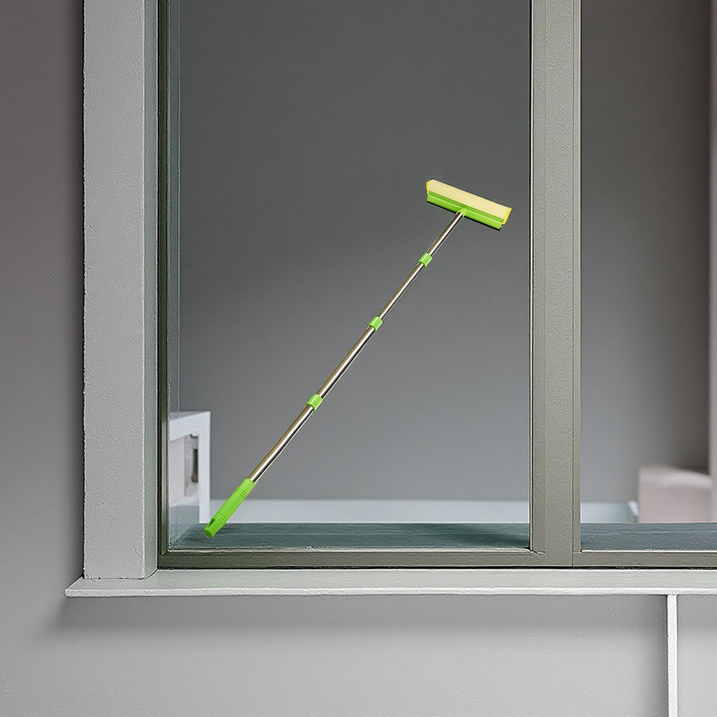 Amazon four-section segmented stainless steel rod 2-in-1 sponge window scraper, double-sided glass wiper, water scraper, window cleaner, window scraper Amazon four-section segmented stainless steel rod 2-in-1 sponge window scraper, double-sided glass wiper, water scraper, window cleaner, window scraper