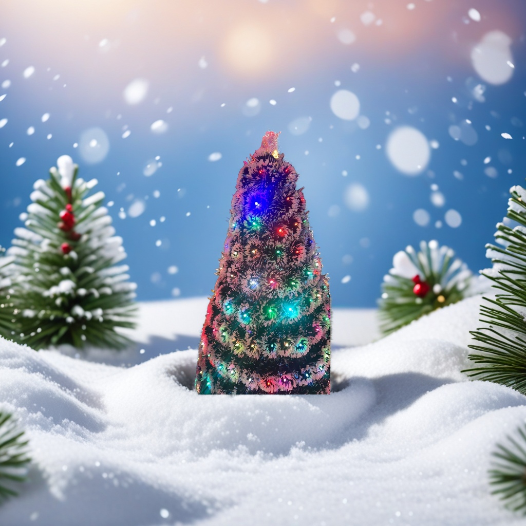 Colorful light Christmas tree, holiday decoration, LED flashing, pine tree-shaped indoor ornaments Application Scenario