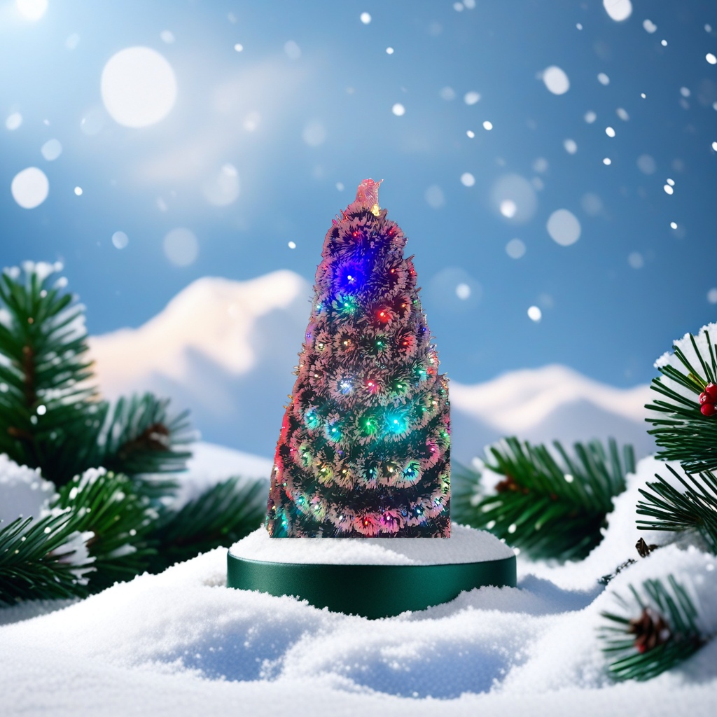 Colorful light Christmas tree, holiday decoration, LED flashing, pine tree-shaped indoor ornaments details Picture