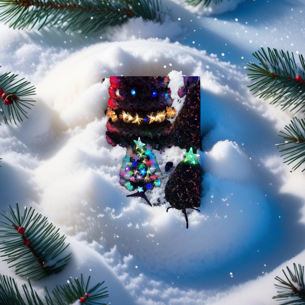 Colorful lights decorate the Christmas tree with festive atmosphere home ornaments