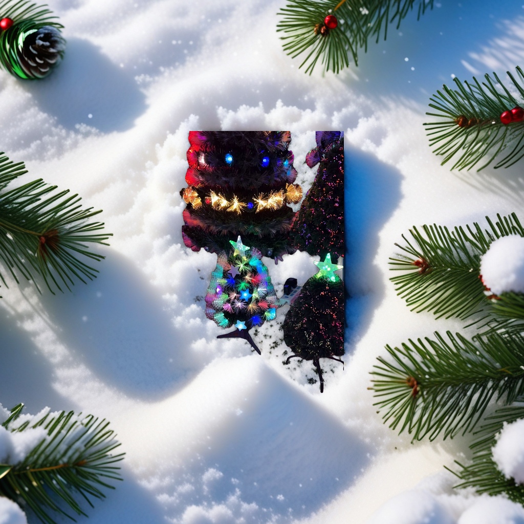 Colorful lights decorate the Christmas tree with festive atmosphere home ornaments Specification image