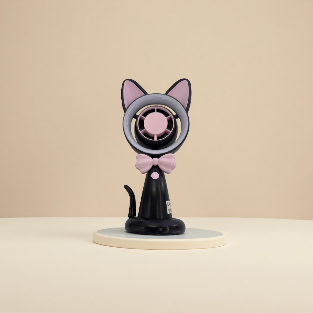 A portable desktop cooling wonder with adjustable wind speed and cat-eared USB mini fan
