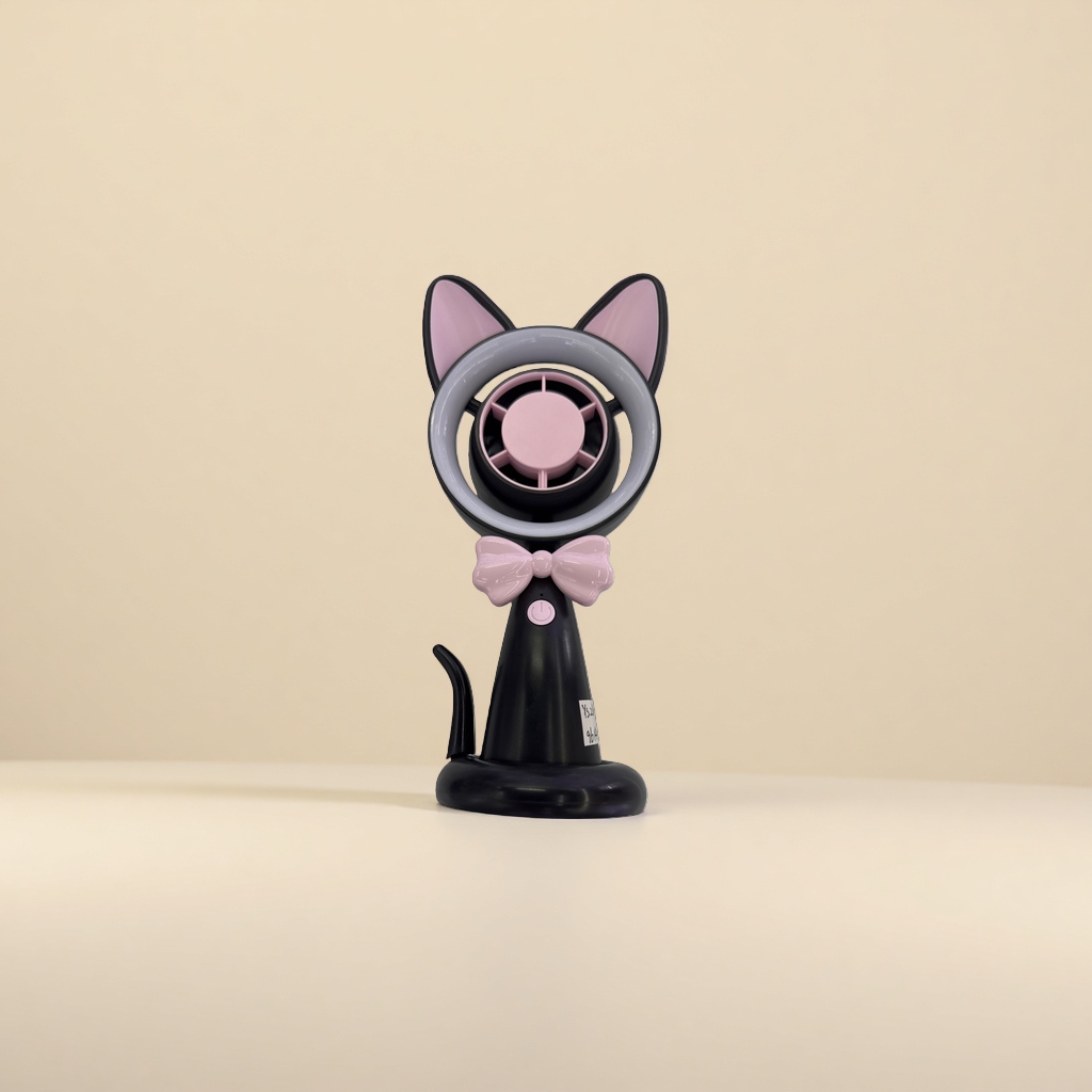 A portable desktop cooling wonder with adjustable wind speed and cat-eared USB mini fan Application Scenario