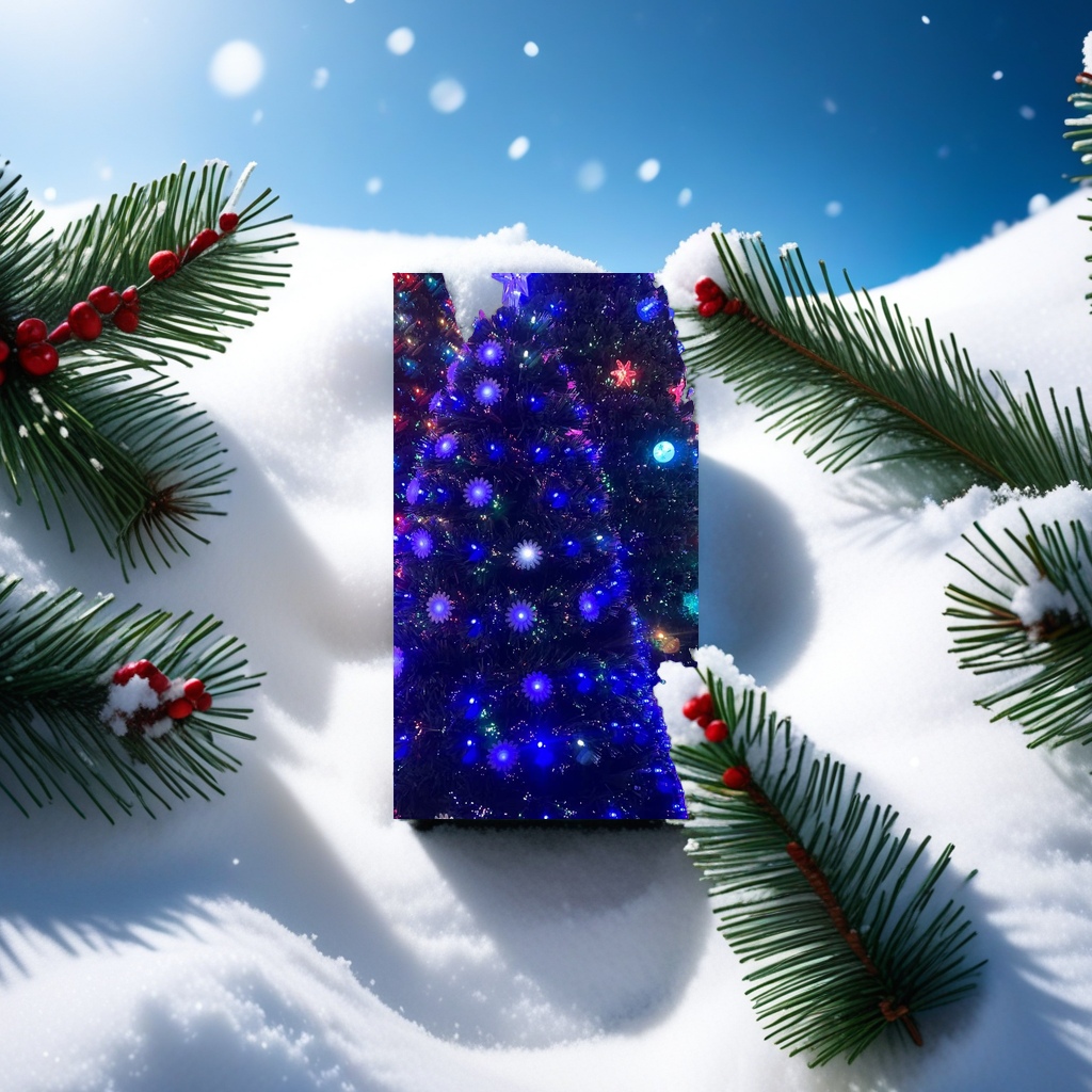 Colorful light decoration Christmas tree festive atmosphere lighting set, suitable for both indoor and outdoor use Specification image