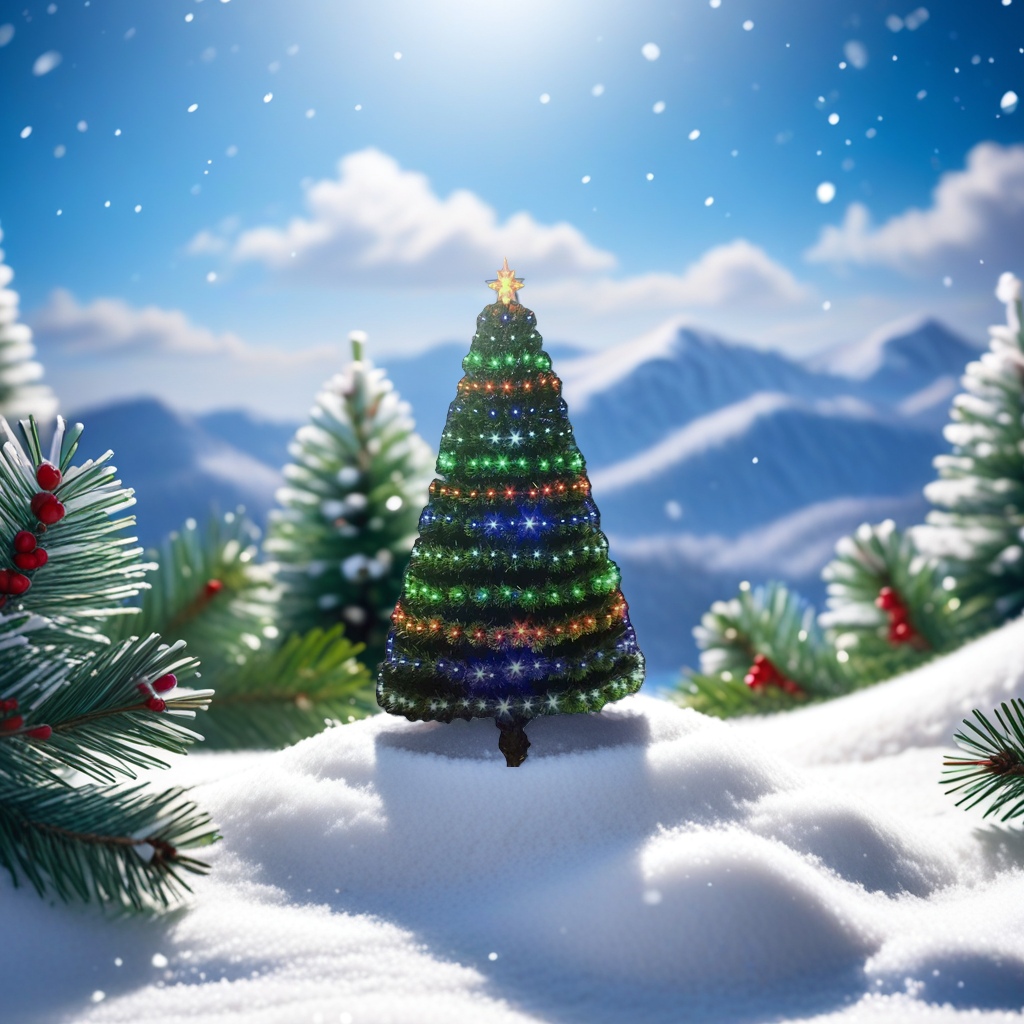 The magnificent Christmas fiber optic tree is decorated with colorful and ever-changing lights, suitable for both indoor and outdoor use Application Scenario