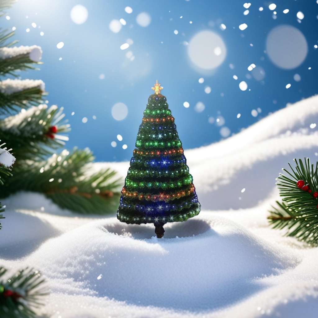 The magnificent Christmas fiber optic tree is decorated with colorful and ever-changing lights, suitable for both indoor and outdoor use Specification image