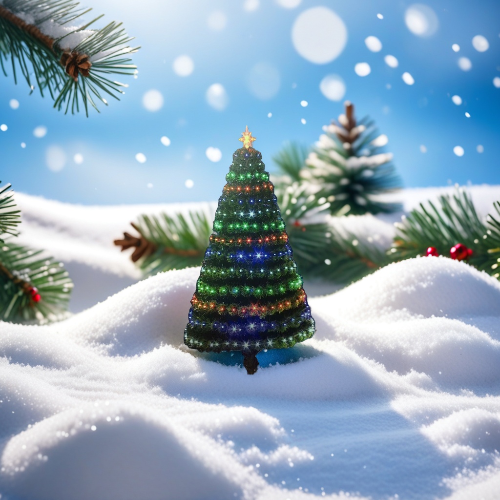 The magnificent Christmas fiber optic tree is decorated with colorful and ever-changing lights, suitable for both indoor and outdoor use details Picture