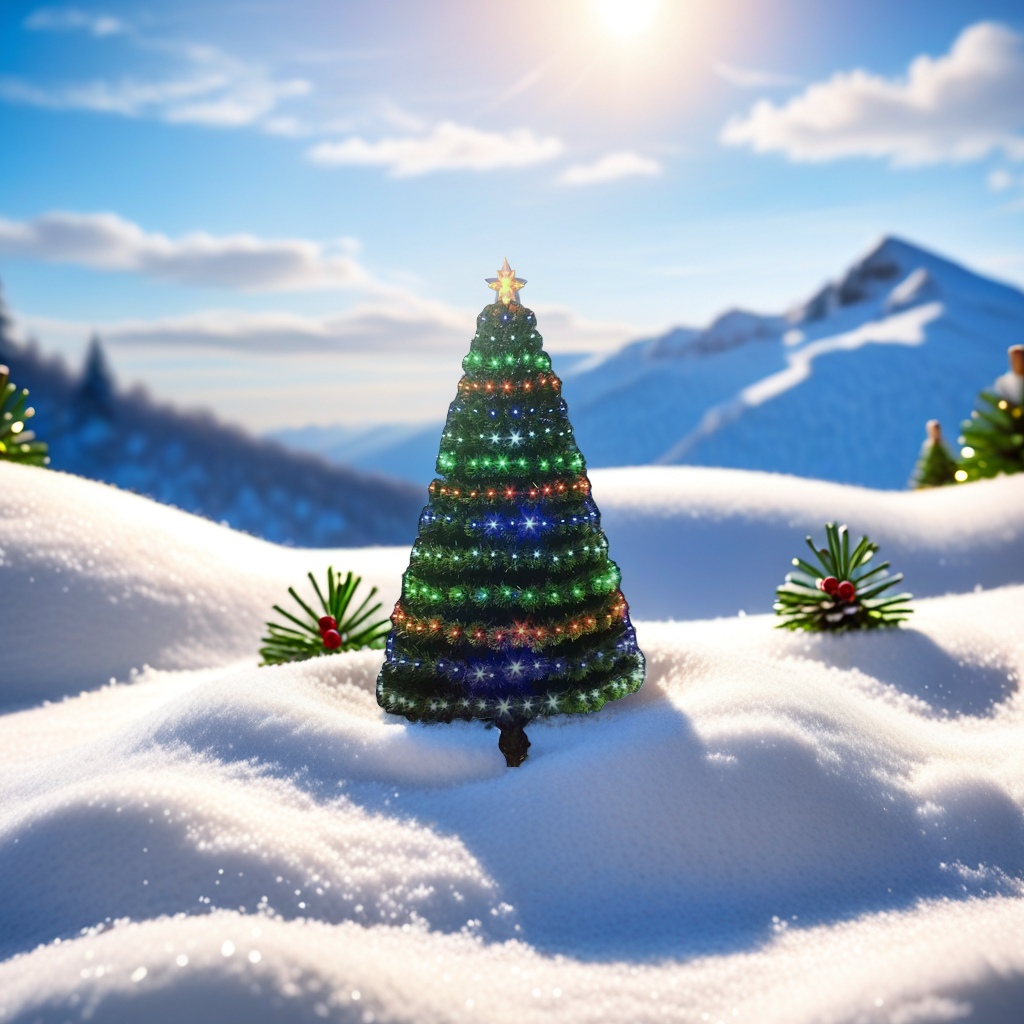 The magnificent Christmas fiber optic tree is decorated with colorful and ever-changing lights, suitable for both indoor and outdoor use