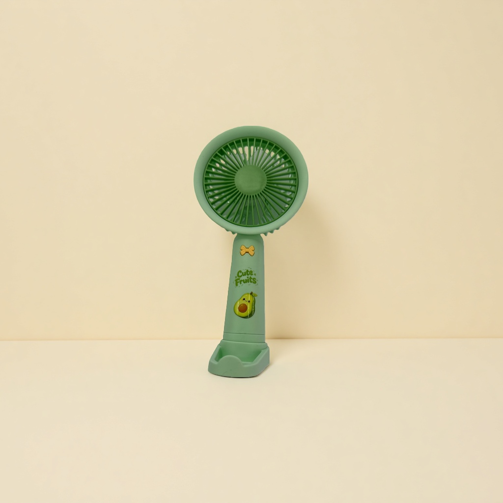 The green handheld fan with a rechargeable, portable and silent body is a summer cooling wonder details Picture