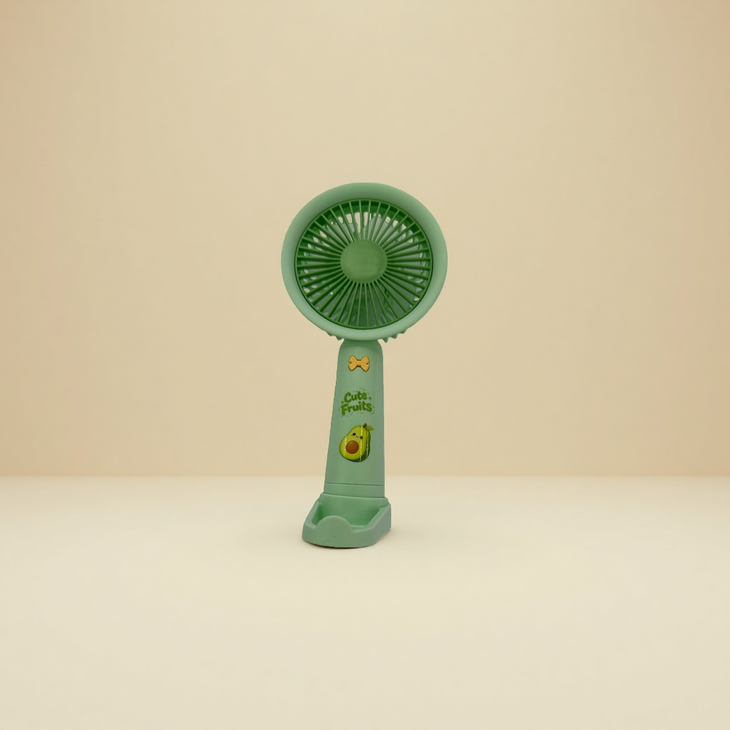 The green handheld fan with a rechargeable, portable and silent body is a summer cooling wonder