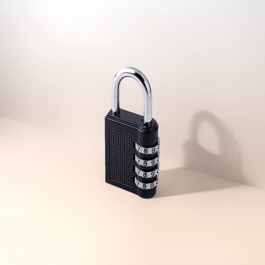 The main body of the black large-sized combination lock is made of metal, which is anti-picking, durable and adjustable in size Application Scenario