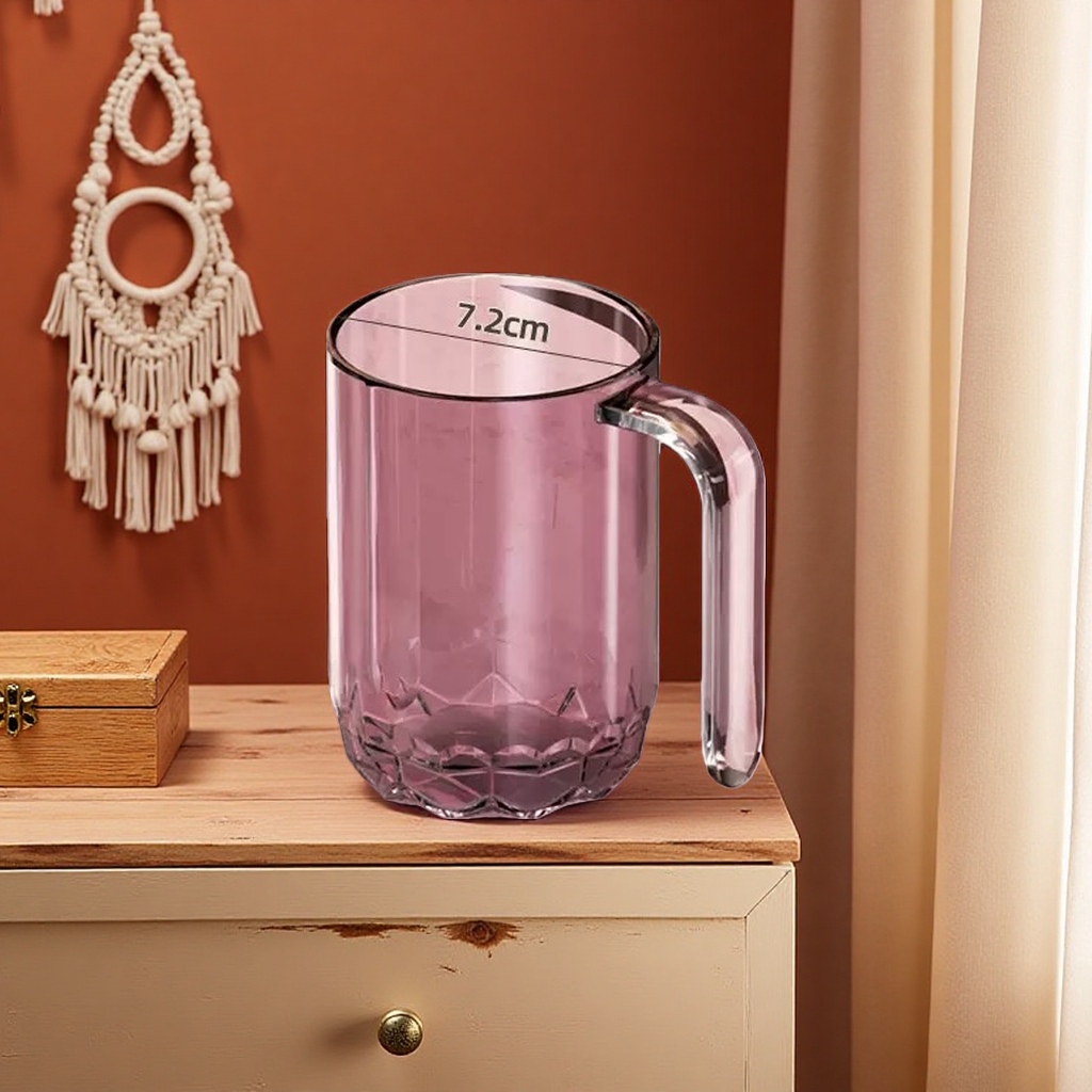 Purple high borosilicate glass cup, heat-resistant and anti-scald household juice water cup 350ml Application Scenario