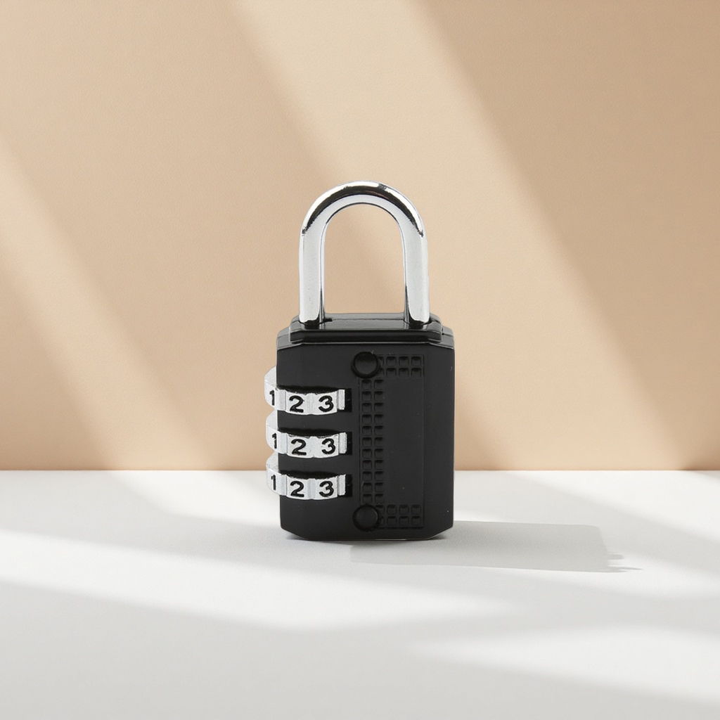 Black combination lock, electronic fingerprint anti-theft padlock, specially designed for home and office safes