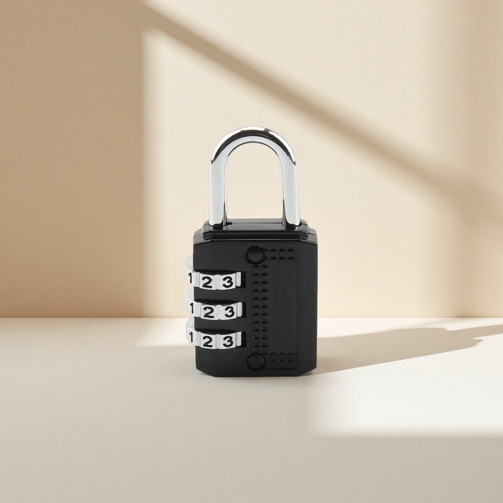 Black combination lock, electronic fingerprint anti-theft padlock, specially designed for home and office safes details Picture