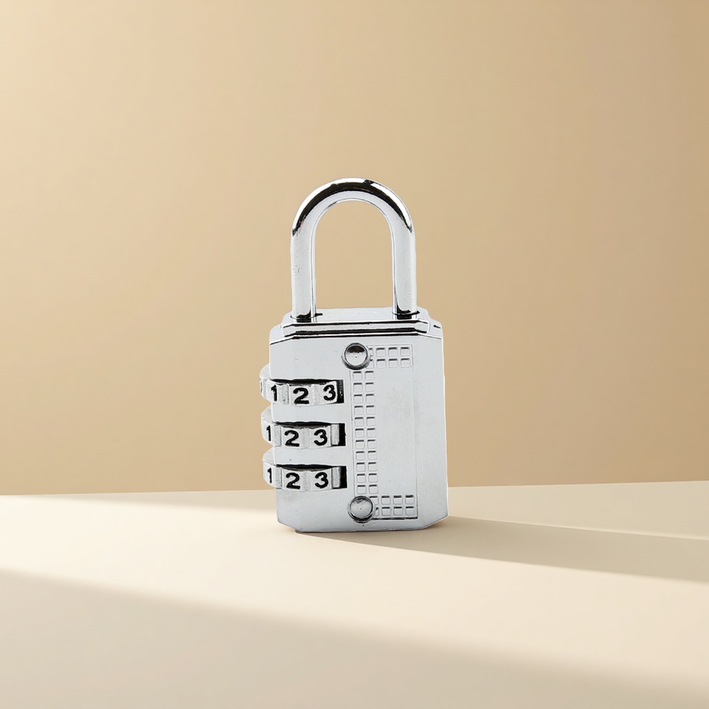 Metal combination lock, convenient, durable, anti-theft padlock, suitable for home, office and safe Specification image