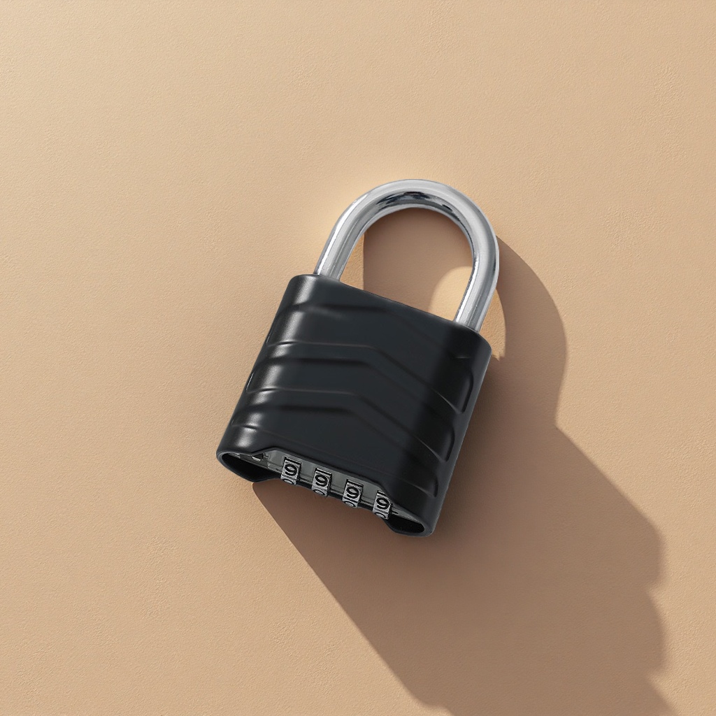 Black password padlock, mechanical keyless anti-theft lock, specially designed for home and office safes details Picture