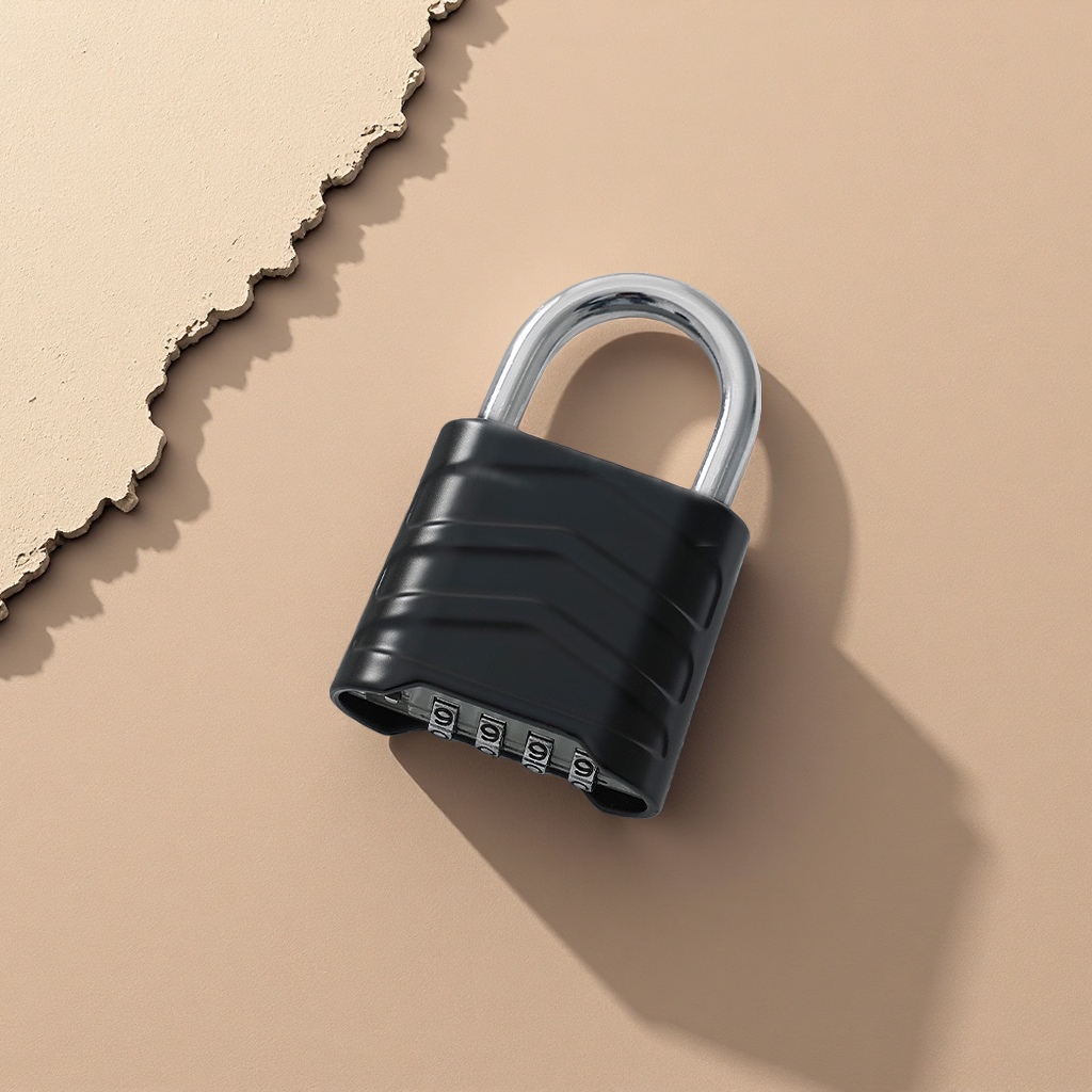 Black password padlock, mechanical keyless anti-theft lock, specially designed for home and office safes Specification image