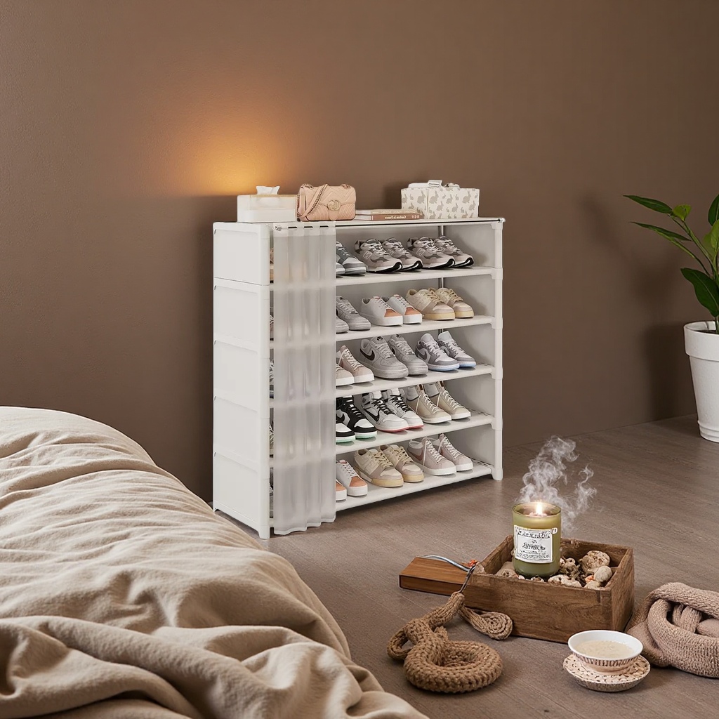 Shoe cabinet, household entrance hall storage, solid wood multi-layer board, environmentally friendly, quiet, large capacity details Picture