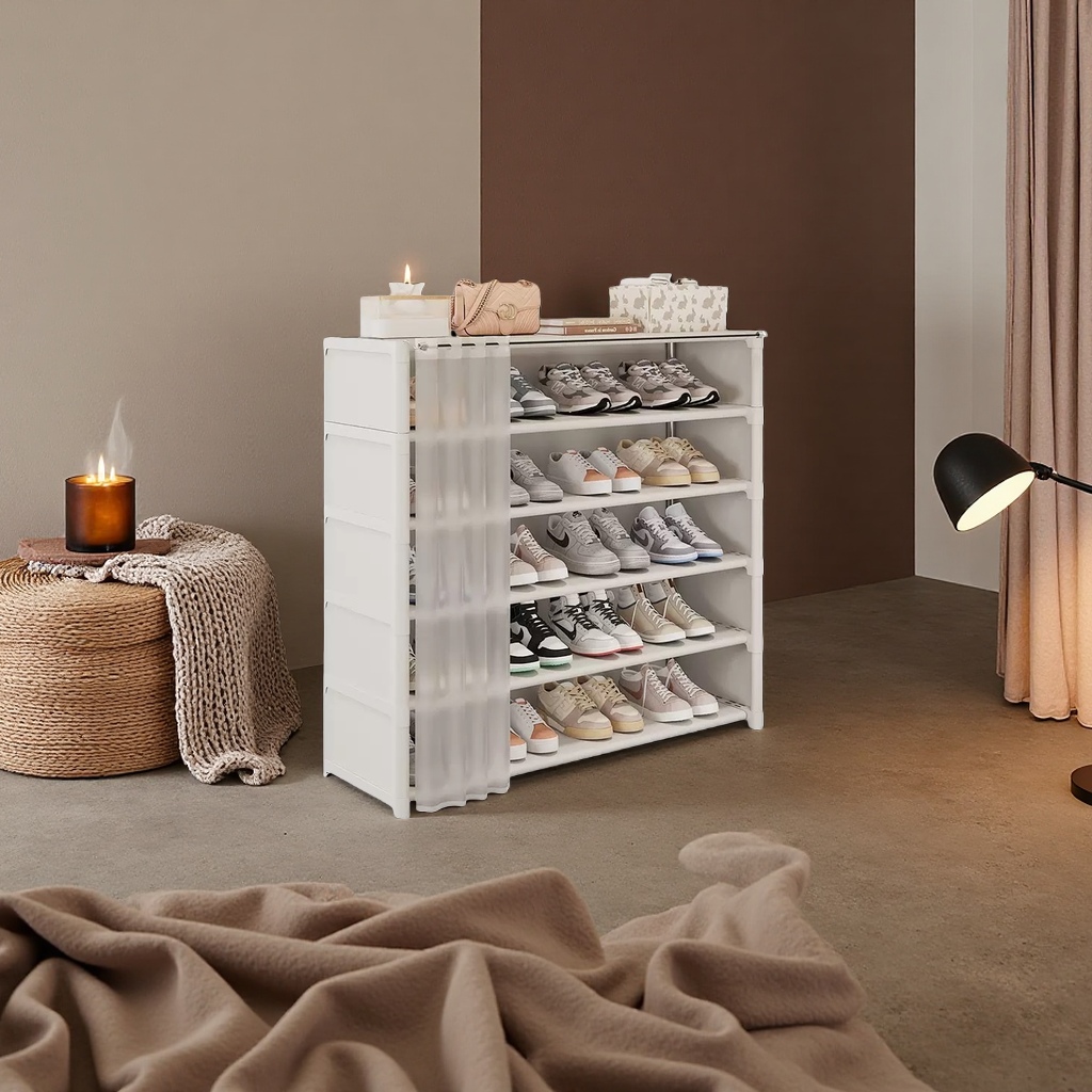 Shoe cabinet, household entrance hall storage, solid wood multi-layer board, environmentally friendly, quiet, large capacity Specification image