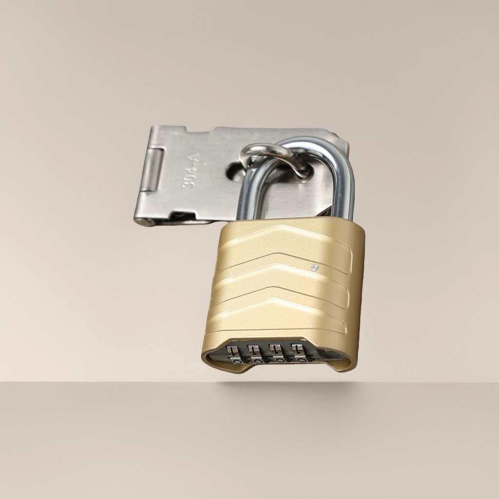 Golden combination lock, electronic fingerprint unlock, anti-theft padlock, home and office safe, door lock Specification image