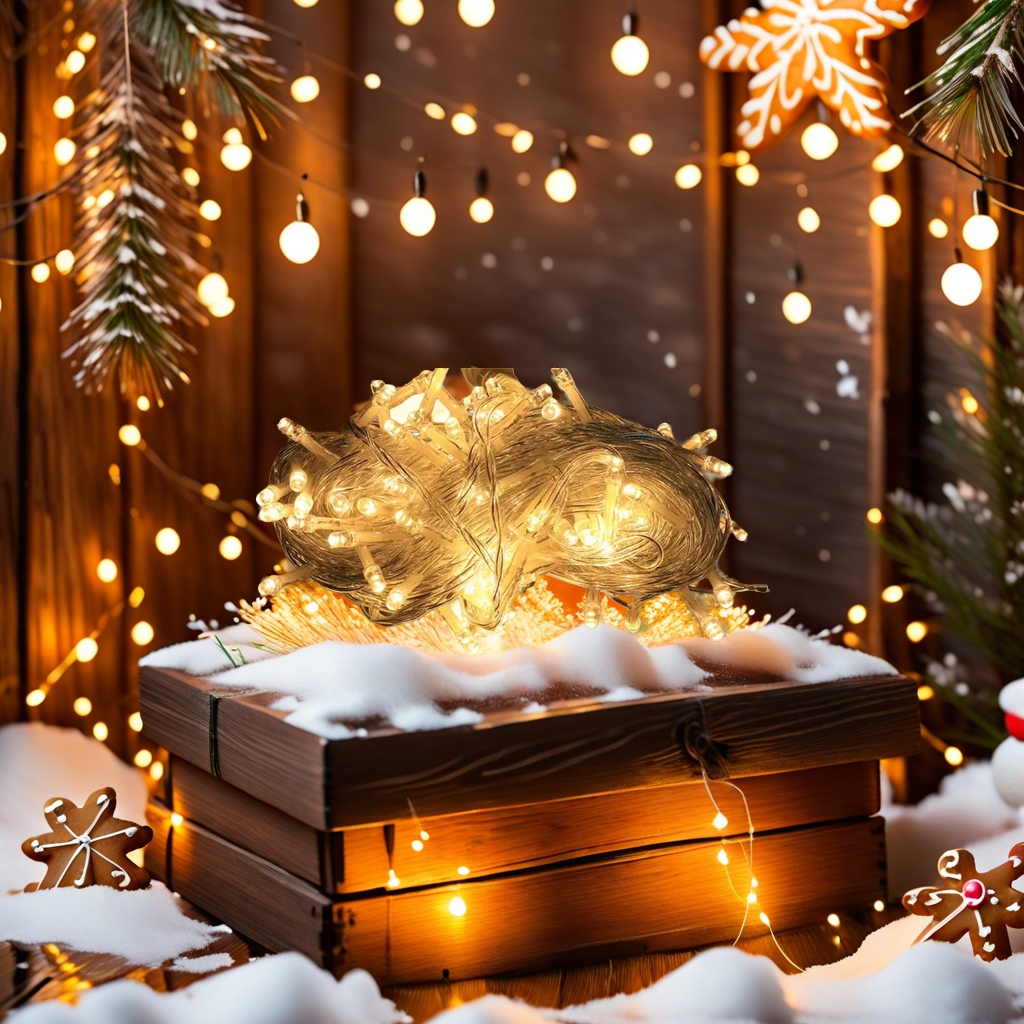 Warm LED string lights for festive atmosphere decoration are suitable for both indoor and outdoor use and can be wound details Picture