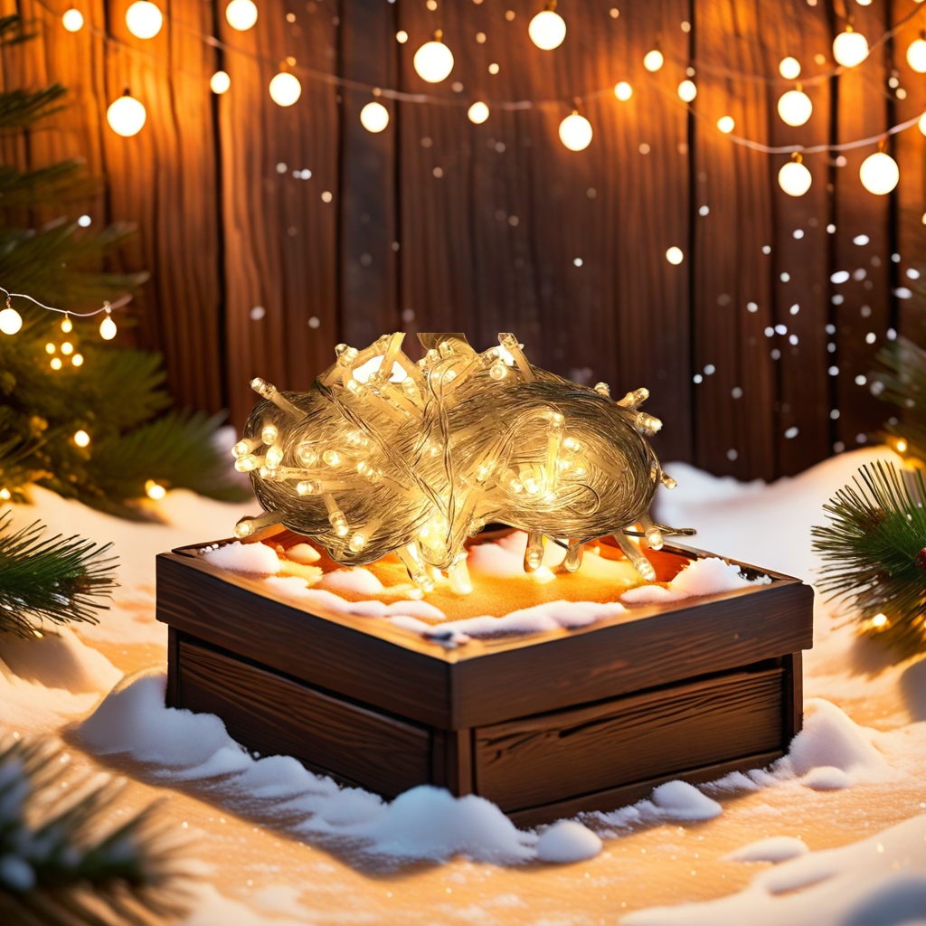 Warm LED string lights for festive atmosphere decoration are suitable for both indoor and outdoor use and can be wound Specification image
