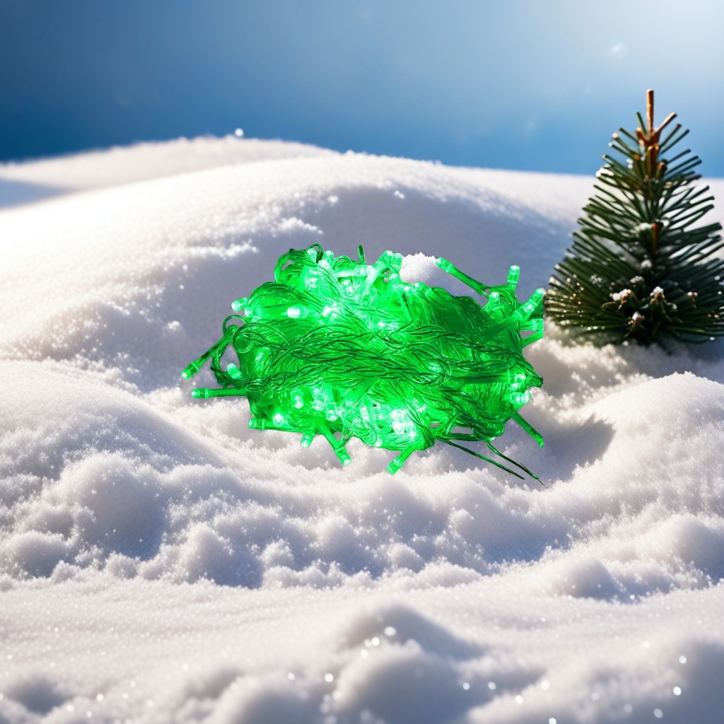 Green luminous string of lights, 5-meter string of 20 warm white decorative lights, festive atmosphere pendant Application Scenario