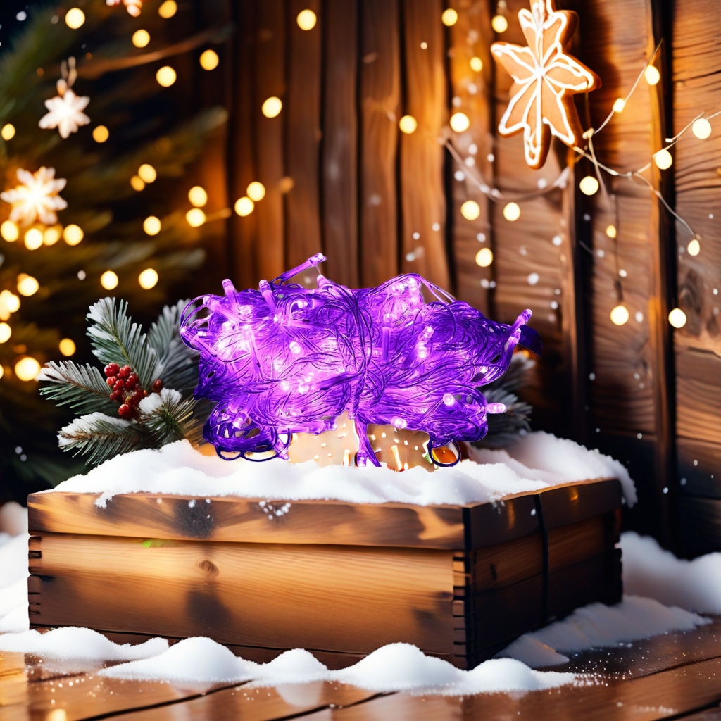 Purple light string decorative atmosphere light, waterproof outdoor and indoor LED light string