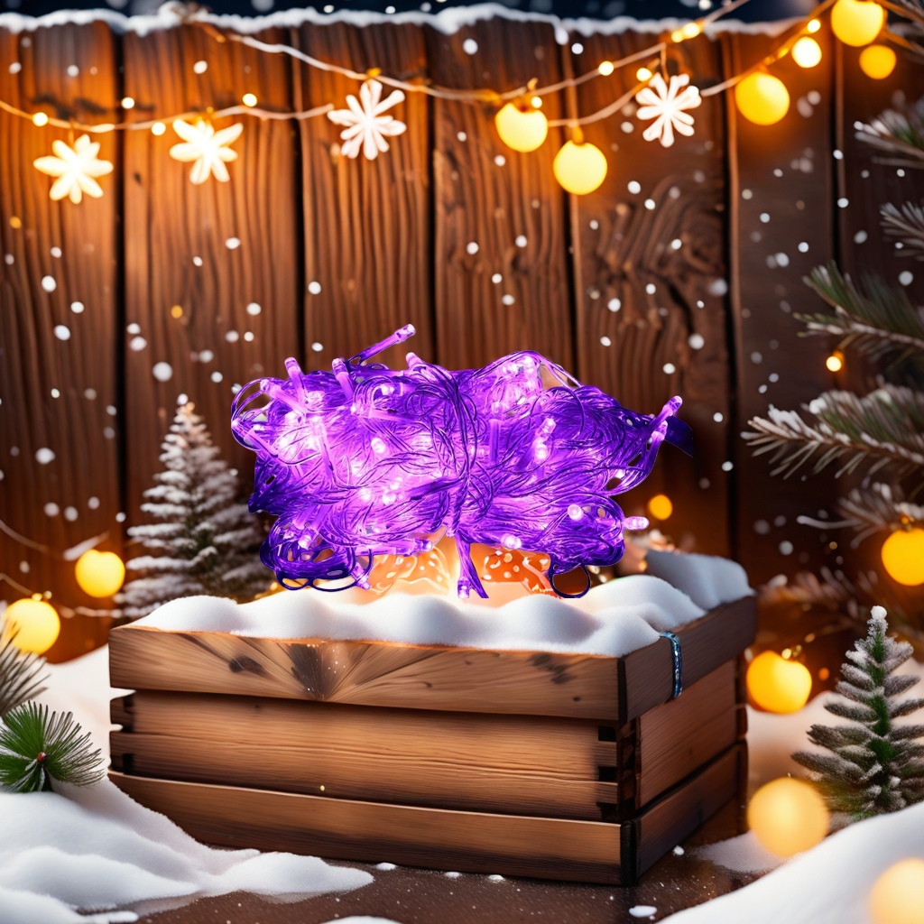 Purple light string decorative atmosphere light, waterproof outdoor and indoor LED light string Specification image