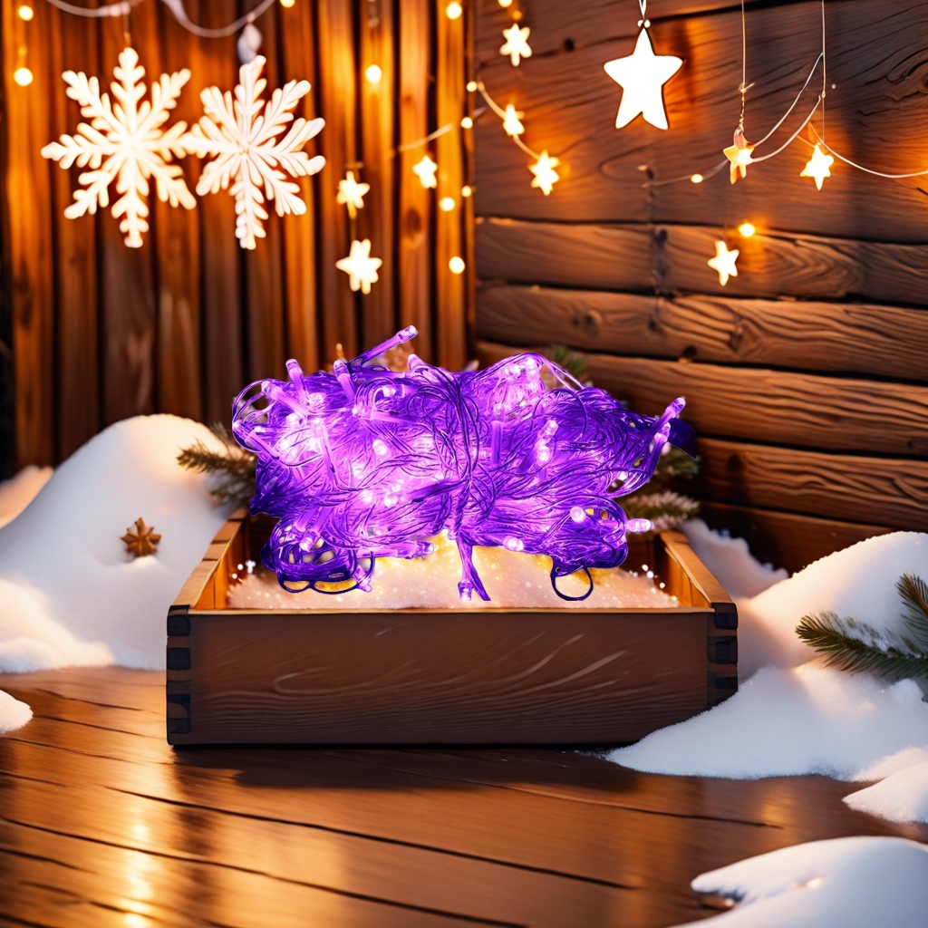 Purple light string decorative atmosphere light, waterproof outdoor and indoor LED light string Application Scenario
