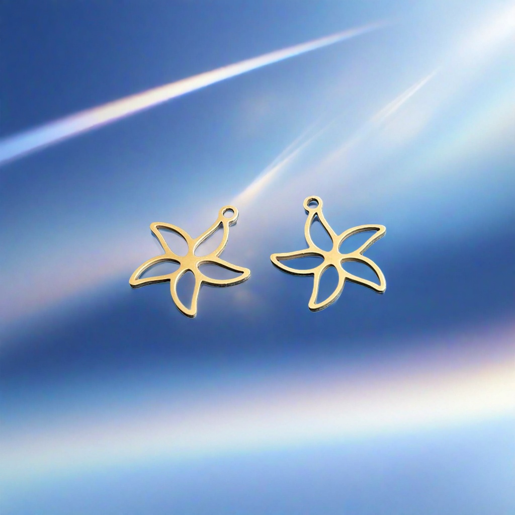 Metal star-shaped pendant, fashionable and simple star-shaped pendant necklace accessory Specification image