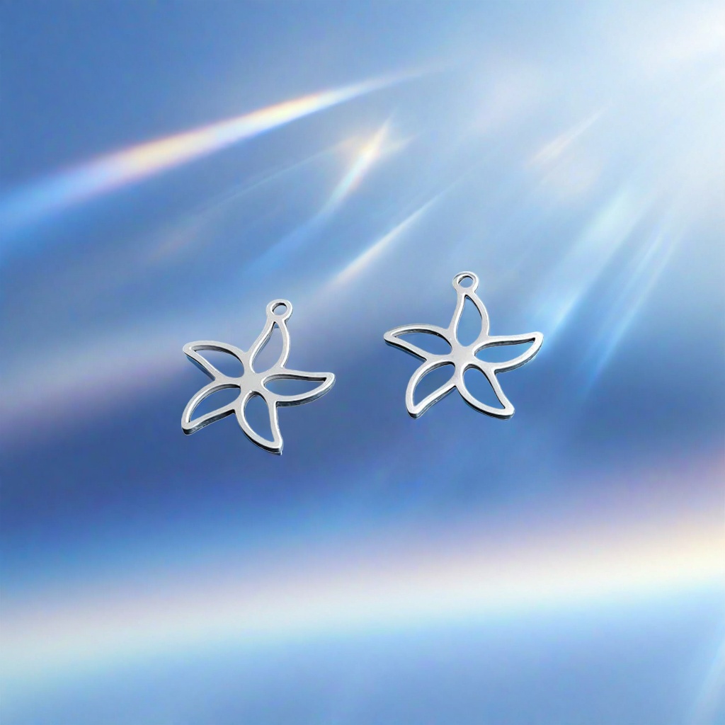Metal star-shaped pendant, fashionable and simple star-shaped pendant necklace accessory Metal star-shaped pendant, fashionable and simple star-shaped pendant necklace accessory