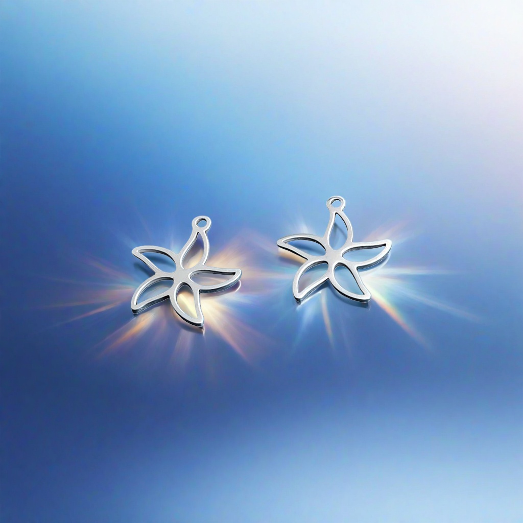 Metal star-shaped pendant, fashionable and simple star-shaped pendant necklace accessory details Picture