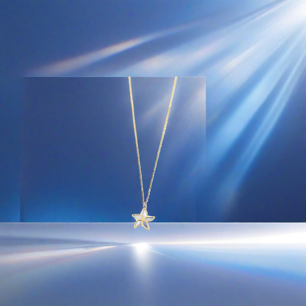 Metal star-shaped pendant, fashionable and simple star-shaped pendant necklace accessory Application Scenario