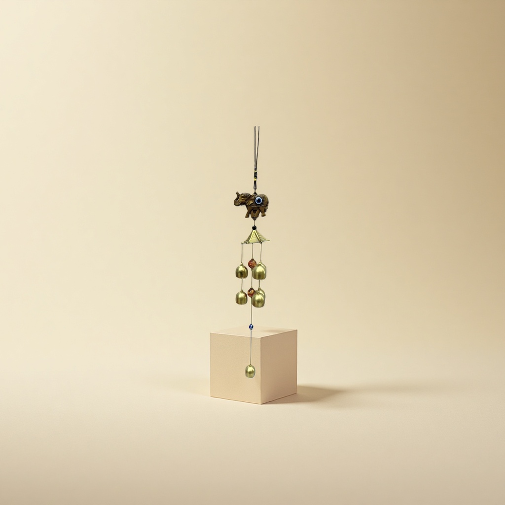 风铃装饰品 金属铜制北欧简约客厅阳台悬挂摆件 Specification image