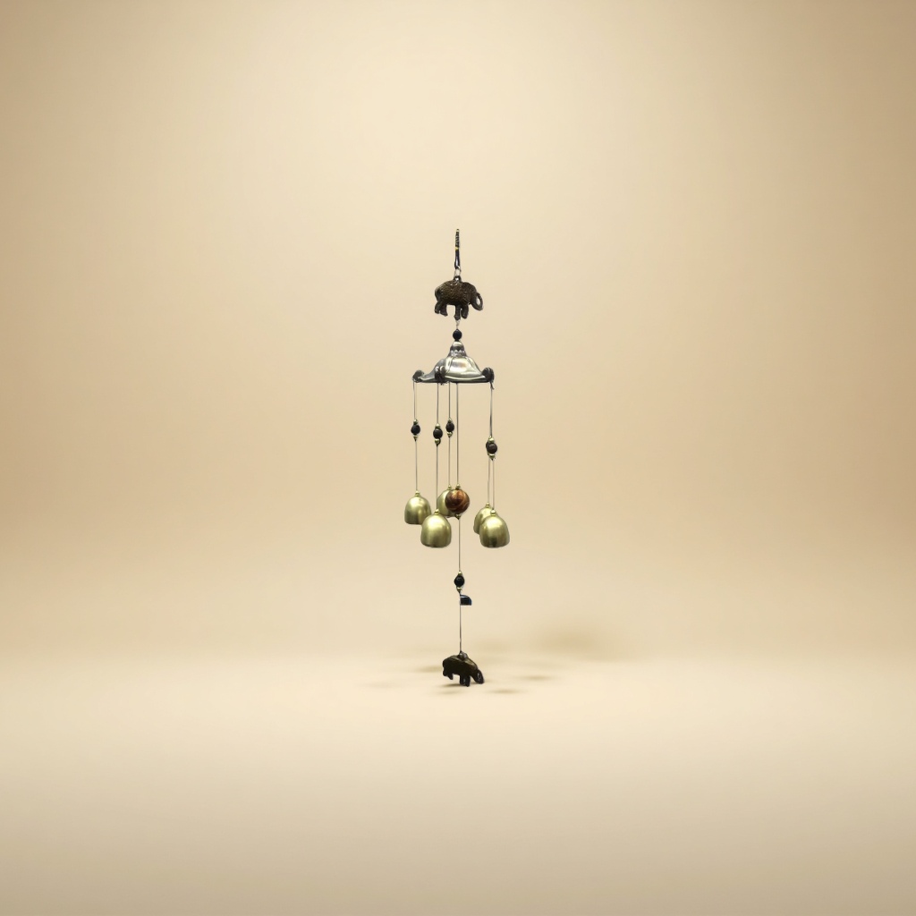 Copper wind chime, retro courtyard decoration, wind chime hanging ornaments, suitable for indoor, balcony and outdoor use. 200132544 Specification image