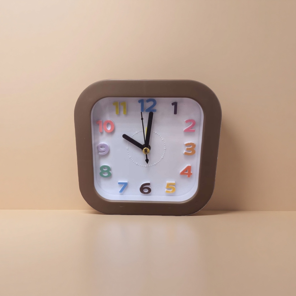 Color digital square clock, electronic silent wall-mounted alarm clock, home bedroom and living room decoration Application Scenario