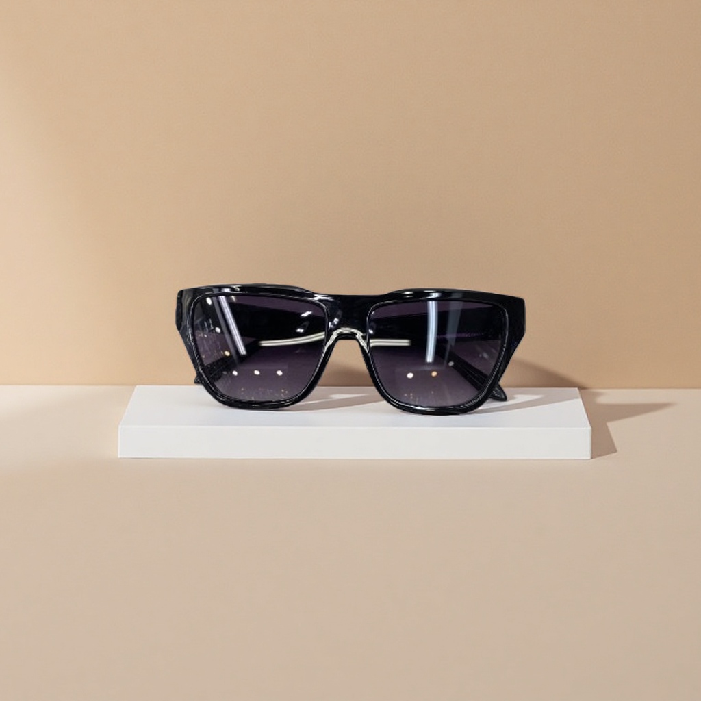 Black square sunglasses are fashionable and versatile, with UV protection and polarized light Application Scenario