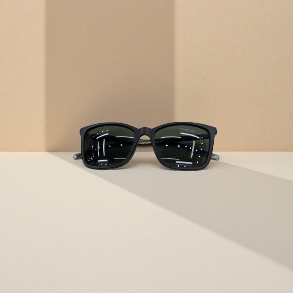 Black square sunglasses with metal frames are light, comfortable and specially designed for outdoor cycling Specification image