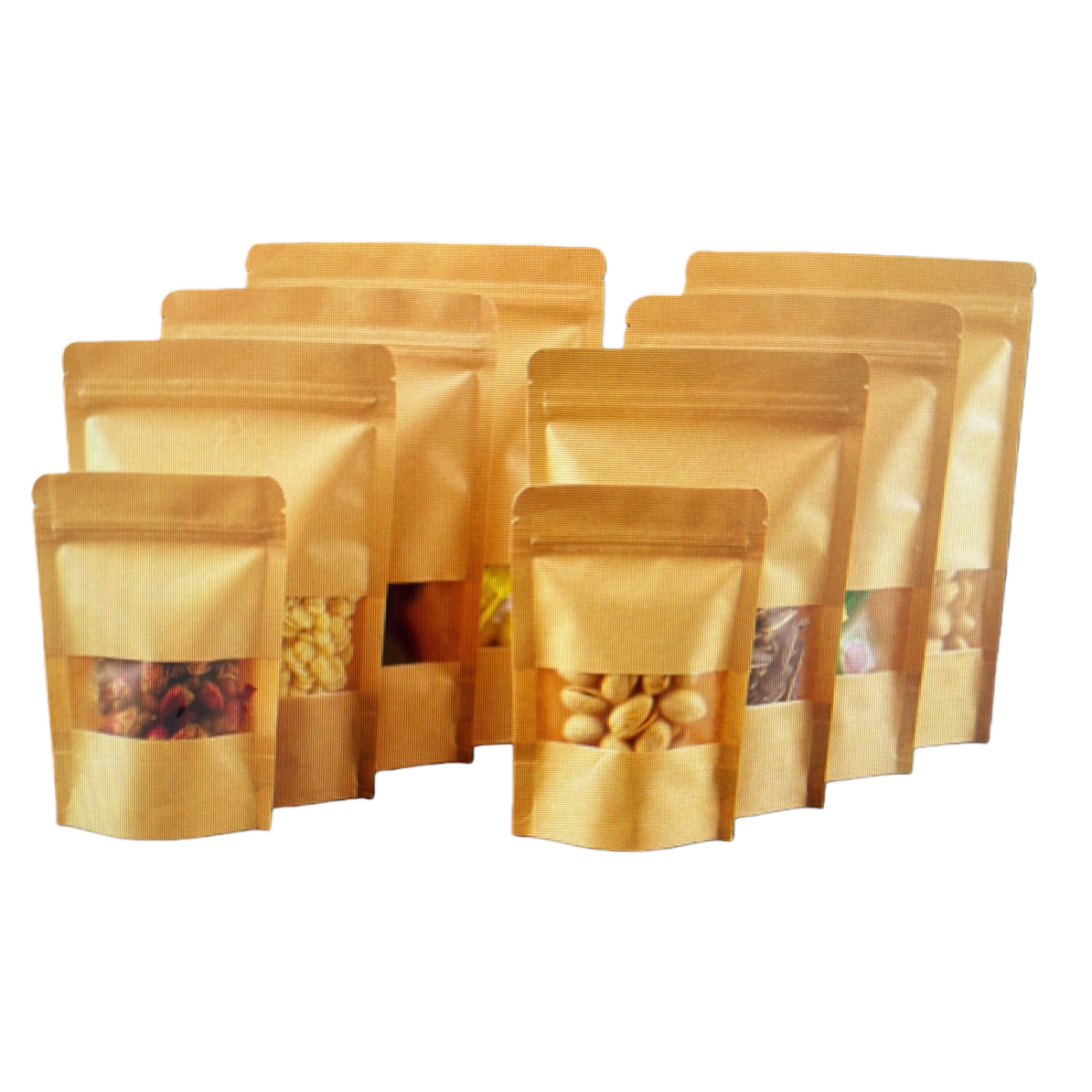 100 pieces of thickened moisture-proof, sealed and fresh-keeping kraft paper food packaging bags Item Picture