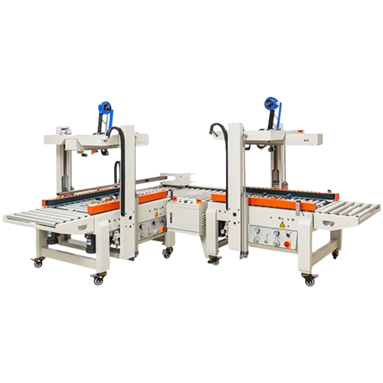 Industrial carton sealing machine, automatic lid folding and sealing equipment, packaging machinery Item Picture