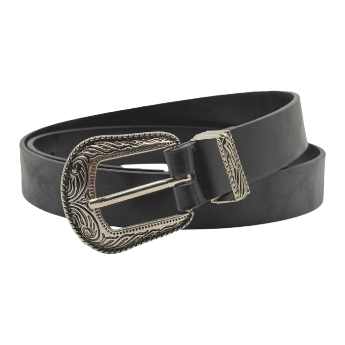 Black leather belt men's business casual belt, 3.5cm wide adjustable Item Picture