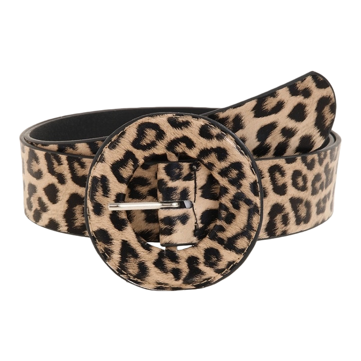 A leopard print pattern fashionable belt is a versatile and unique women's belt Item Picture