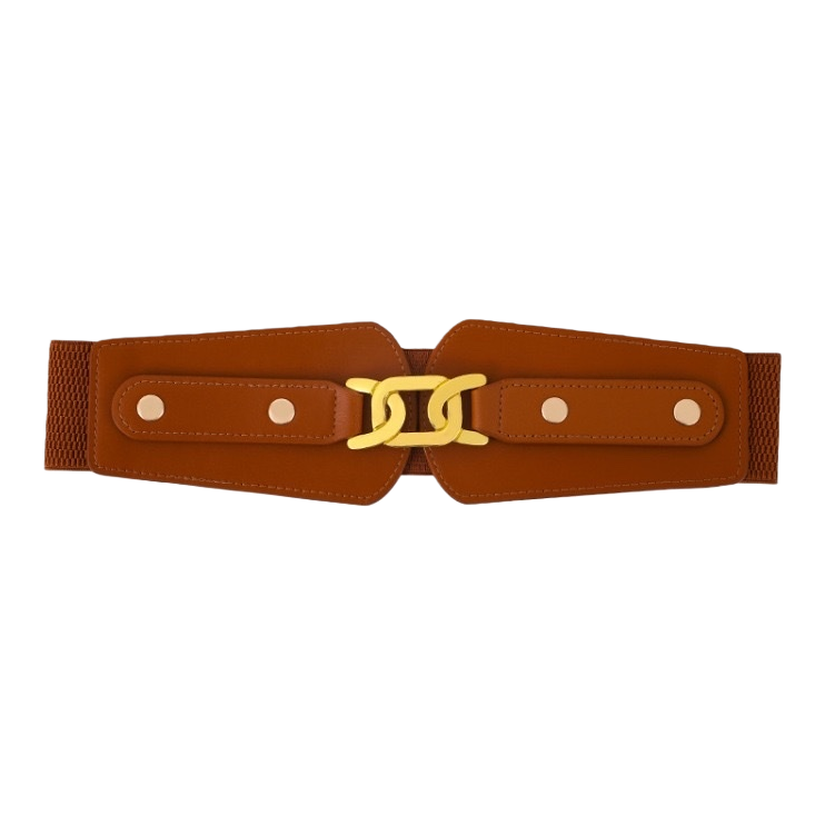 The brown leather belt for men is simple and versatile. It features a genuine leather belt adjustment buckle design Item Picture