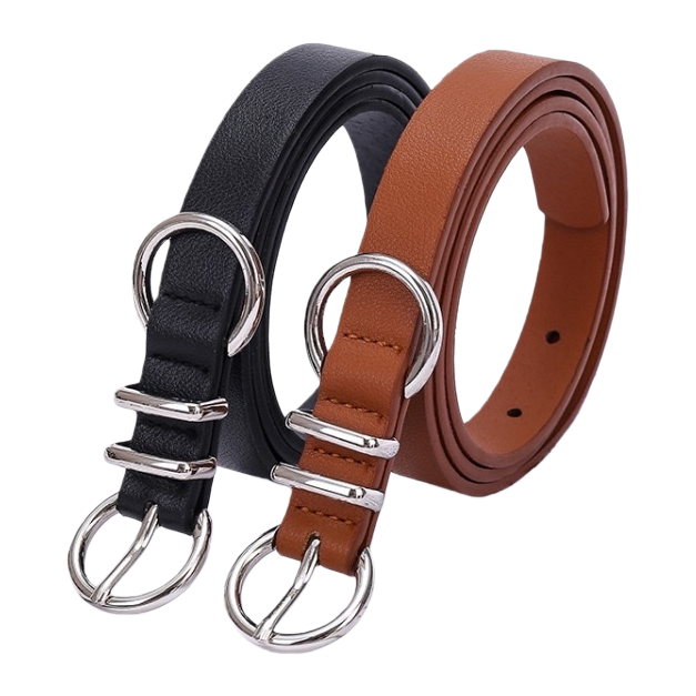 Leather men's automatic buckle belt, 3.5cm wide adjustable business casual belt Item Picture