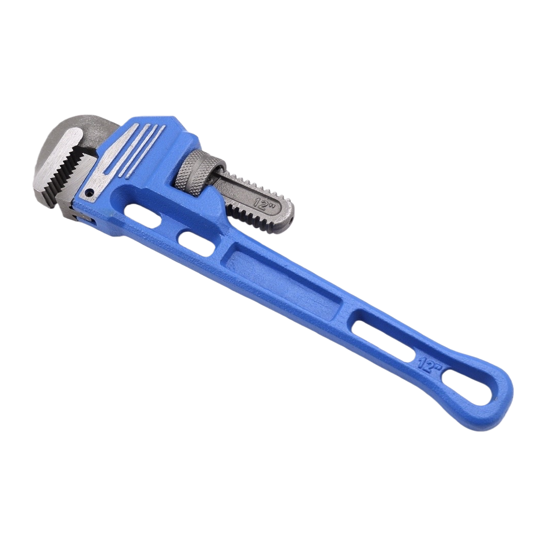 Blue pipe wrench, 12-inch anti-slip thickened chrome vanadium steel wrench tool Item Picture