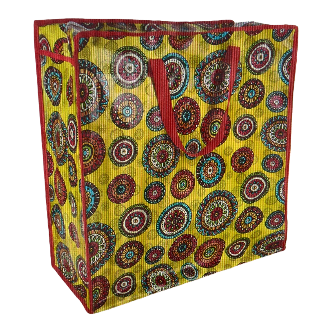 Colorful patterned shopping bags, hand-held eco-friendly canvas bags, large-capacity portable shopping bags Item Picture