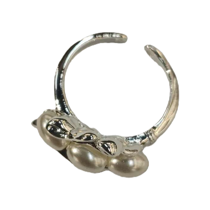 Plata perla pendientes mujer elegante y versátil orejeras Item Picture